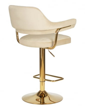 Стул барный DOBRIN CHARLY GOLD (бежевый велюр (MJ9-10)) 2 шт_4