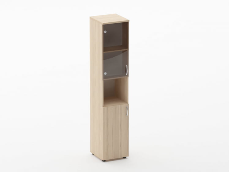 Шкаф высокий со стеклом и нишей Glassy 6.19.14Л Венге_0