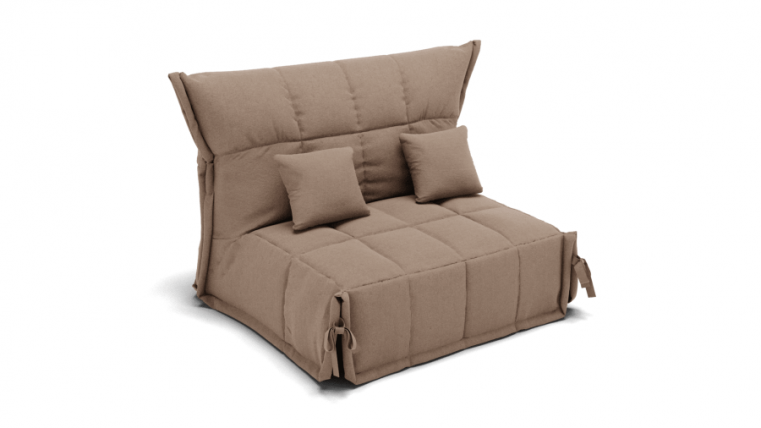 Диван Джаз 1400 (ЗР) Цвет фасада: Светло коричневый; Тип: Прямой; Материал фасада: Металл/Велюр_0