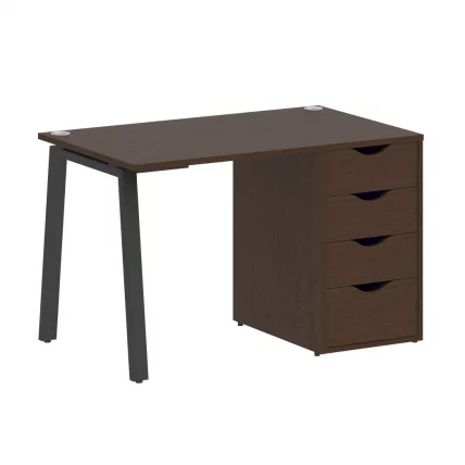 Стол письменный HOME OFFICE VR.SP-3-118.4.A Венге Цаво/Антрацит металл_0