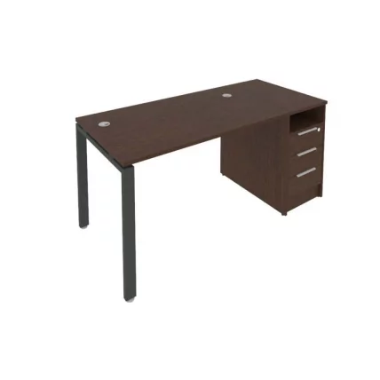 Рабочая станция с опорной тумбой Metal System Б.РС-СТП -1.2 Венге/Антрацит_0