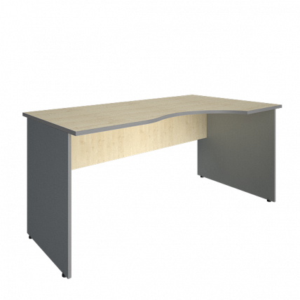 Стол криволинейный правый Riva А.СА-1 Пр Клен/Металлик_0