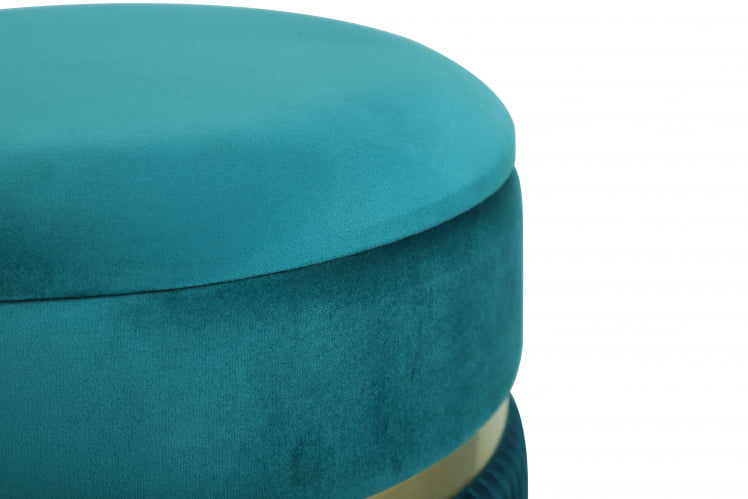 Пуф Миранда с ящиком велюр Бирюзовый_4