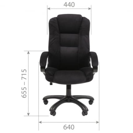 Кресло офисное CHAIRMAN HOME 600 велюр Черный_4