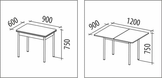 Стол обеденный Орфей 1.2 Ясень шимо темный_2