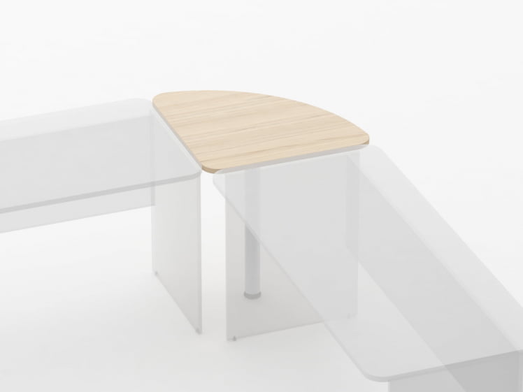 Приставка угловая Glassy 2.16 Дуб молочный_1