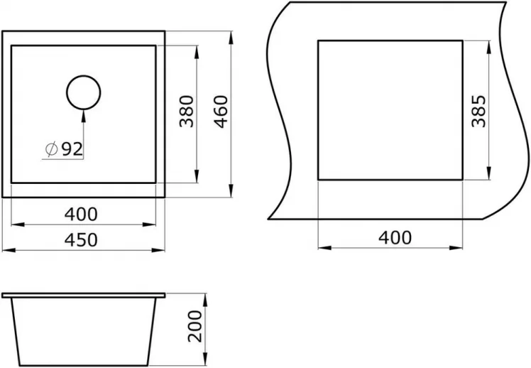 Кухонная мойка GRANULA 4451 Песок_1