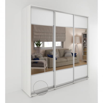 Шкаф-купе 3-х дверный Акцент-Дуэт КВ 1500х600 Выбеленное дерево_0