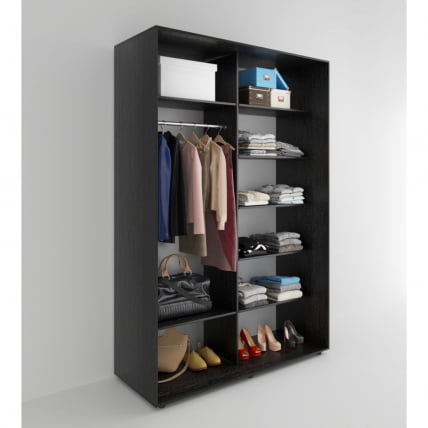 Шкаф-купе 2-х дверный Акцент-Лайт Д 1400х600 Венге_1