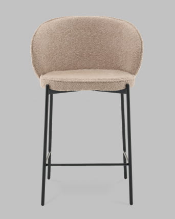 Стул полубарный Тисдейл букле бежевый_2