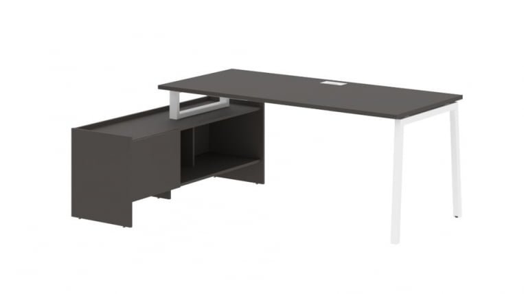 Стол с тумбой EDIS ELCT 19814 Мокко Белый_0