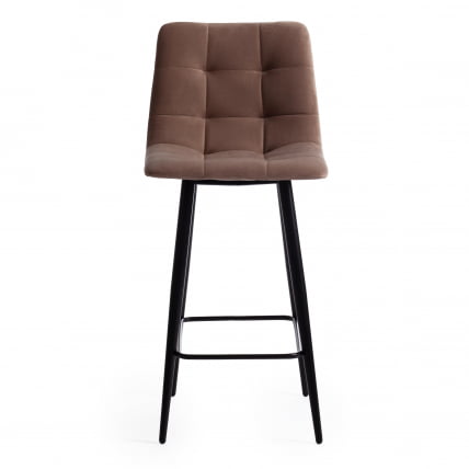 Стул полубарный CHILLY (mod. 7095пб ) ткань/металл, 53x44x94 см, высота до сиденья 66 см, бежевый barkhat 5/черный_4