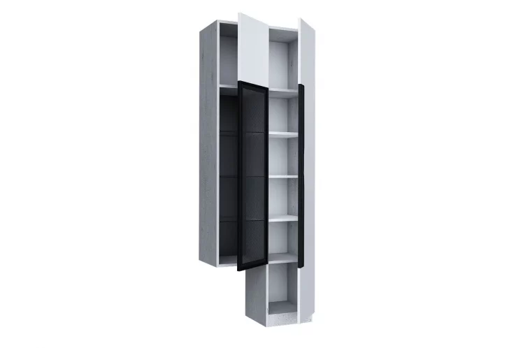 Шкаф с витриной Кёльн ЛД.674.020.000 Метрополитан/Белый_1