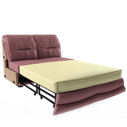 Секция двухместная без подлокотников раскладная Вавилон 2АР Жимолость (экокожа)_0