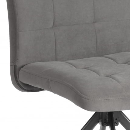 Стул обеденный Medeo поворотный механизм 360, велюр, серый, 29_7