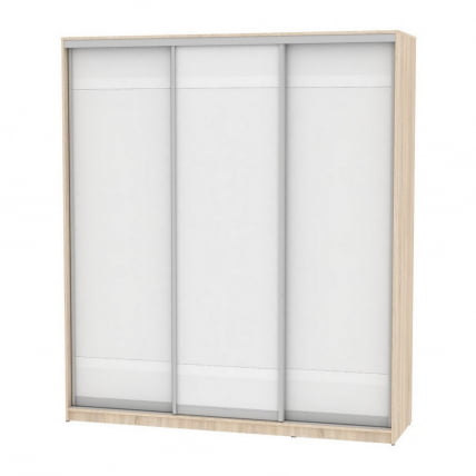 Шкаф-купе B-230х200х60-3(ДСС-Белый-D9D9D9)_0