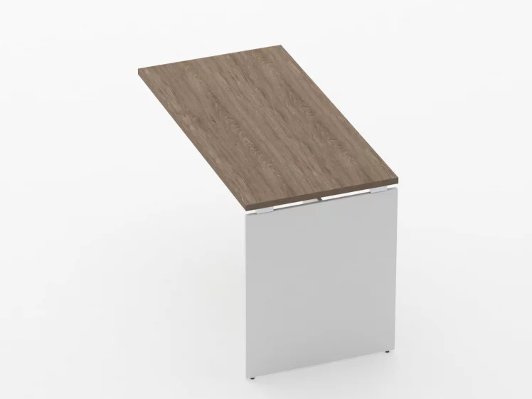 Брифинг-приставка для стола на ЛДСП опорах Deka 75.10.12 Дуб Верцаска/Белый_0