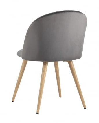 Комплект из четырех стульев Лион велюр серый 4 шт_4