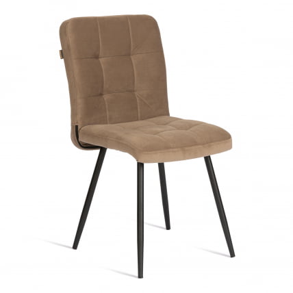Стул обеденый Medeo велюр, 47х56х89, бежевый/черный, (Porsche 5)_0