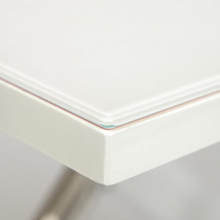 Стол ARNO (mod.EDT-H016) мдф high gloss, закаленное стекло, металл, 120х80х75см, Белый (White)_7