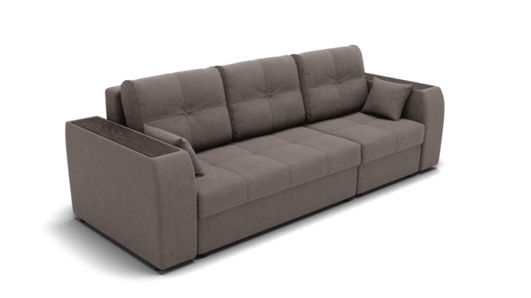 Диван Сенатор-2 ППУ угол левый/правый (ЗР) Цвет фасада: Серо коричневый; Тип: Левый/правый; Материал фасада: Металл/Велюр_0