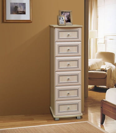 Пенал многофункциональный рамочный Фант ЛДСП с накладками МДФ, Млечный дуб_61333_0