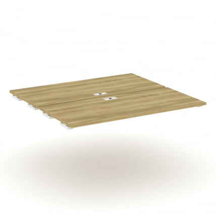 Двойной стол-приставка к двум опорным тумбам/шкафам CONCEPT CN.DSPR-008 Дуб Винченцо Белый_0