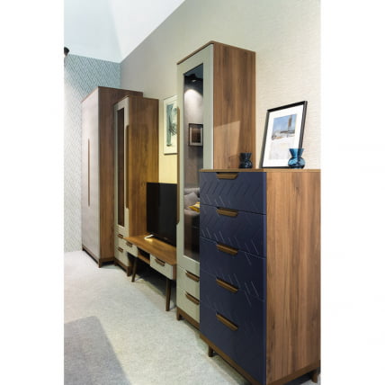 Шкаф витрина Сканди (ВИ) Грей_4