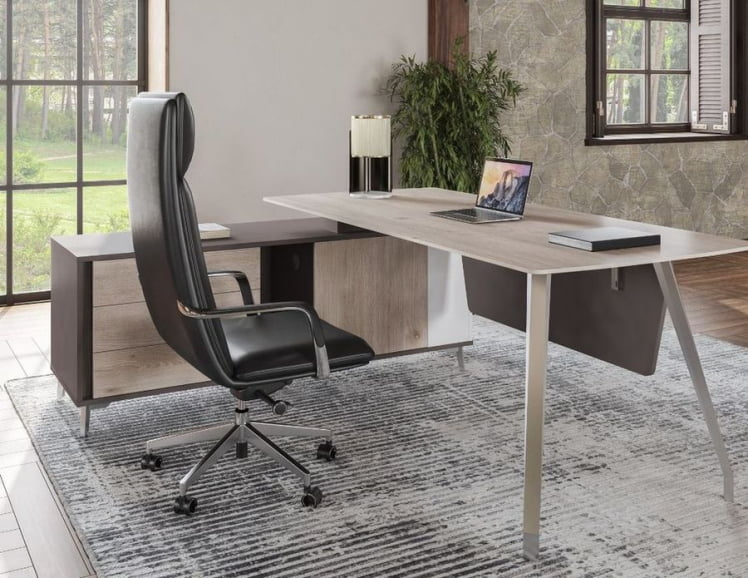 Кабинет руководителя Sirio № 1 Вольфрам Дуб Тоскана Белый_5