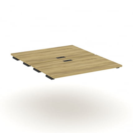 Двойной стол-приставка к двум опорным тумбам/шкафам CONCEPT CN.DSPR-006 Дуб Винченцо Черный_0