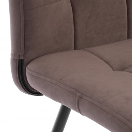 Стул обеденный Medeo велюр, коричневый, 6, 47х56х89_6