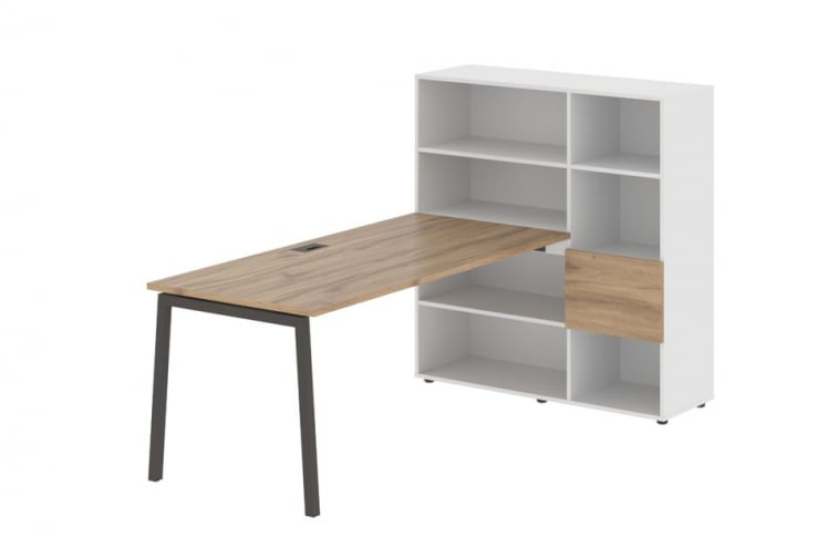 Рабочая станция EDIS ELRST 1217 Дуб Денвер светлый Мокко Белый_0