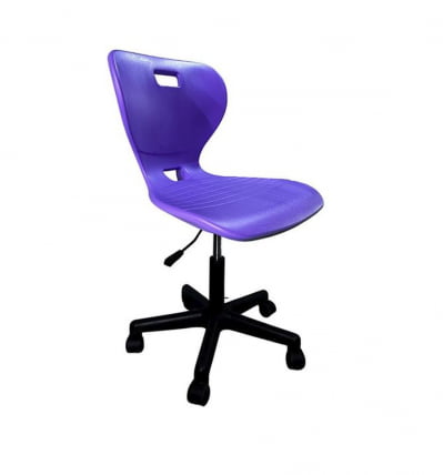 Стул мобильный на колесиках регулируемый АУРА Г (рост 6) Фиолетовый/Каркас черный / AURA G_0