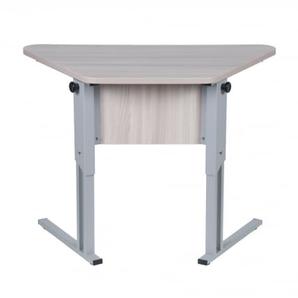 Парта одноместная трапециевидная столешница (рост 3-7) Серый/Металл Серый_0