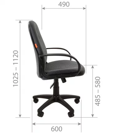 Офисное кресло для оператора CHAIRMAN 279M ДжиПи (JP) черно-серый_4