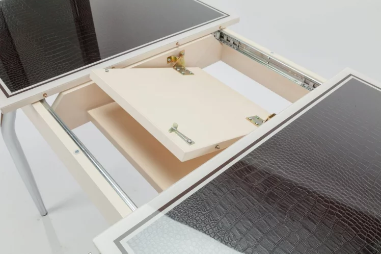 Стол обеденный Чикаго КЗ(6191) крем,крокодил коричневый_2