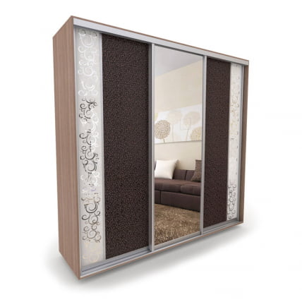 Шкаф-купе 3-х дверный Акцент-Вера КС 1500х600 Ясень шимо тёмный_0