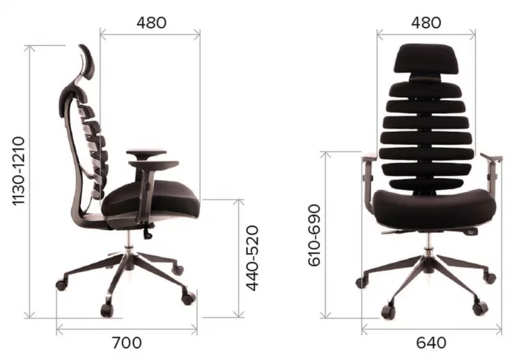 Эргономичное кресло Ergo Black ткань Бирюзовый_4