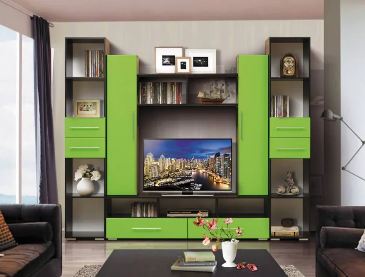 Набор мебели для гостиной Грация 2 МДФ матовый Венге/Дуб выбеленный_0