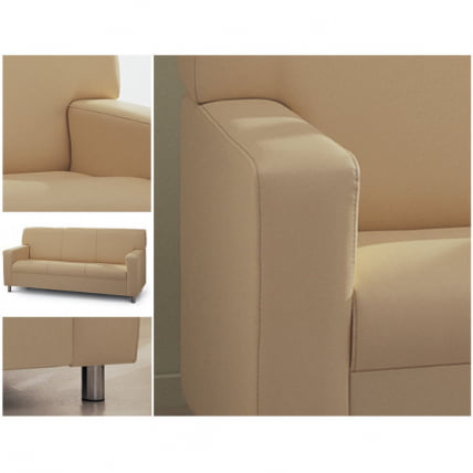 Диван офисный тройной Клерк 3 Бежевый Ecotex 3014_1