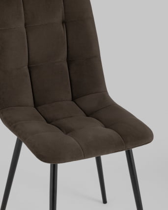 Стул Oliver велюр Темно-коричневый_7