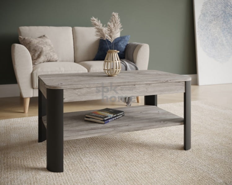 Стол журнальный, Лацио (900*550*450) Риббек серый/Фреско, 60904 _1