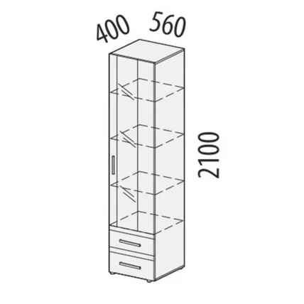 Шкаф-витрина Фреска 66.06 (лев/прав)_2