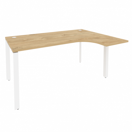 Стол эргономичный правый на П-образном м/к ONIX O.MP-SA-4R Тиквуд Светлый/Белый_0