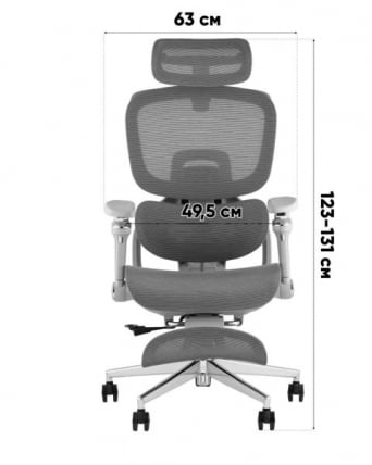 Кресло офисное ТопЧаирс Продиги с оттоманкой черный / TopChairs Prodigy_12