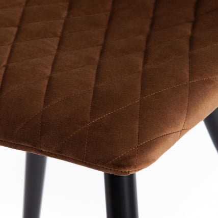 Стул CHILLY X (mod. 7096) ткань/металл, 45x53х88 см, высота до сиденья 50 см, коричневый barkhat 11/черный_7