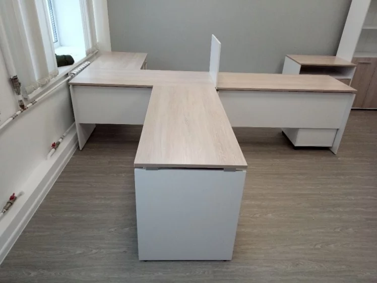 Стол прямой Deka ЛДСП каркас 75.06.14 Дуб Сантана светлый/Белый_2