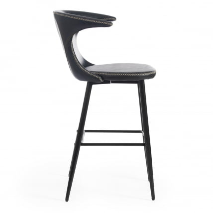 Стул барный FLAIR BAR (mod. 9018) экокожа/металл, 60 х 56 х 106 см , зеленый 14/черный_1