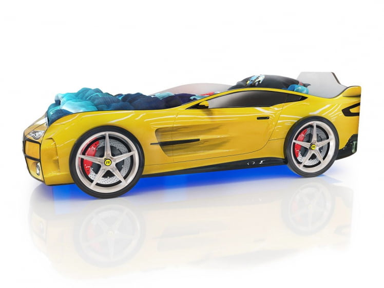 Кровать-машина Kiddy Желтый_4