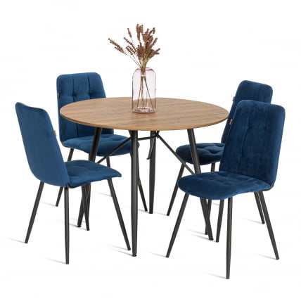 Стул обеденный Asti велюр, 47х54х86, Blue (синий)_9